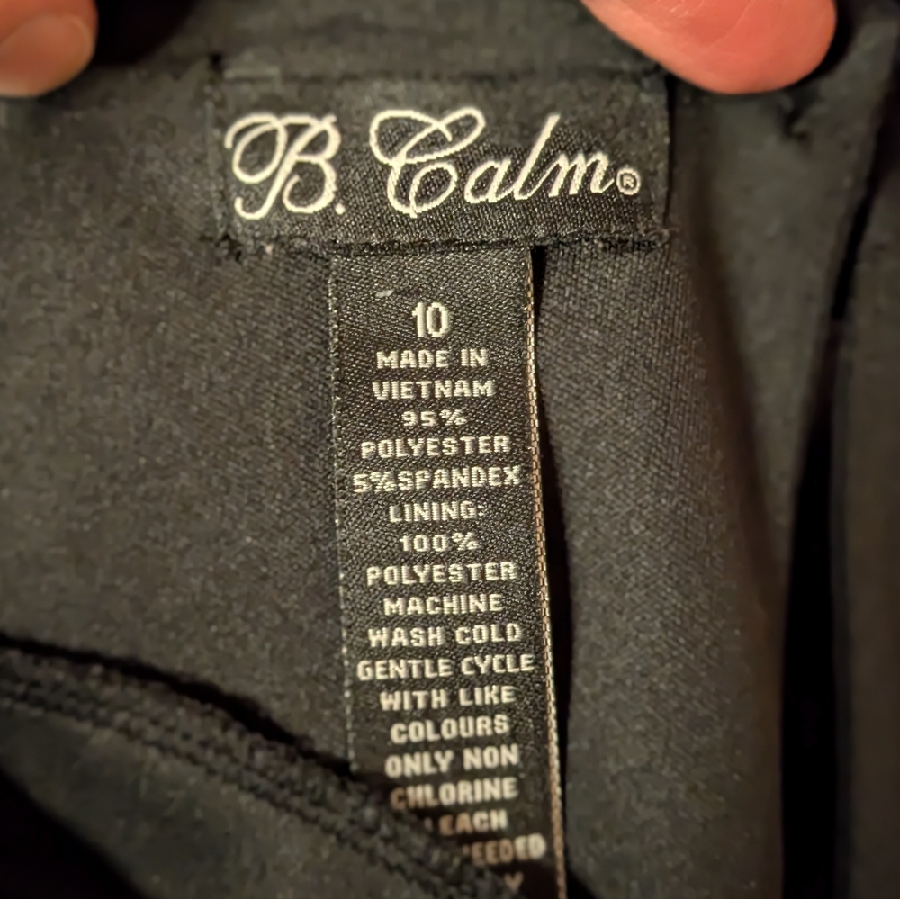 B. Calm Black And White Floral Sleeveless Dress, Size 10, EUC! - Picture 5 of 5